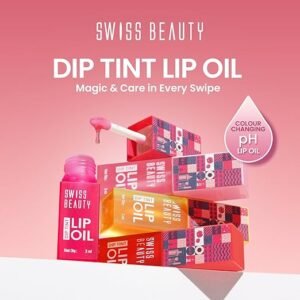 Swiss Beauty Dip Tint Lip Oil | Colour-Changing Lip Oil | Glossy Finish | Long-Lasting Moisturisation | Enriched with Vitamin E |  3ml