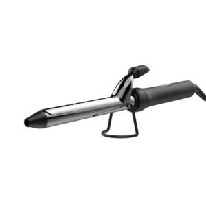 IKONIC CURLING TONG- 22MM 8inch Ceramic Barrel Hair Curler Machine (BLACK & GOLDEN) with Safety Clip, Comfortable Rubber Grip for Salon like Hair Curls, Professional Hair Styling Tool