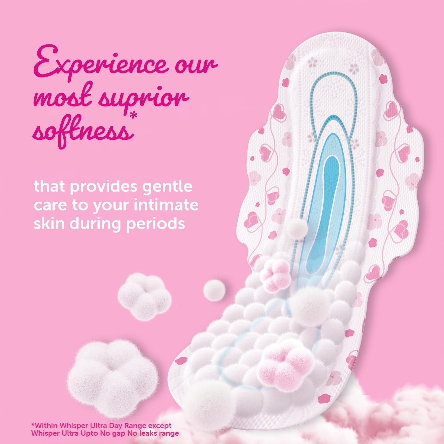 Whisper Ultra Skin Love Soft Sanitary Pads - XL (44 Count), 284mm | BUY1GET1FREE - Image 5