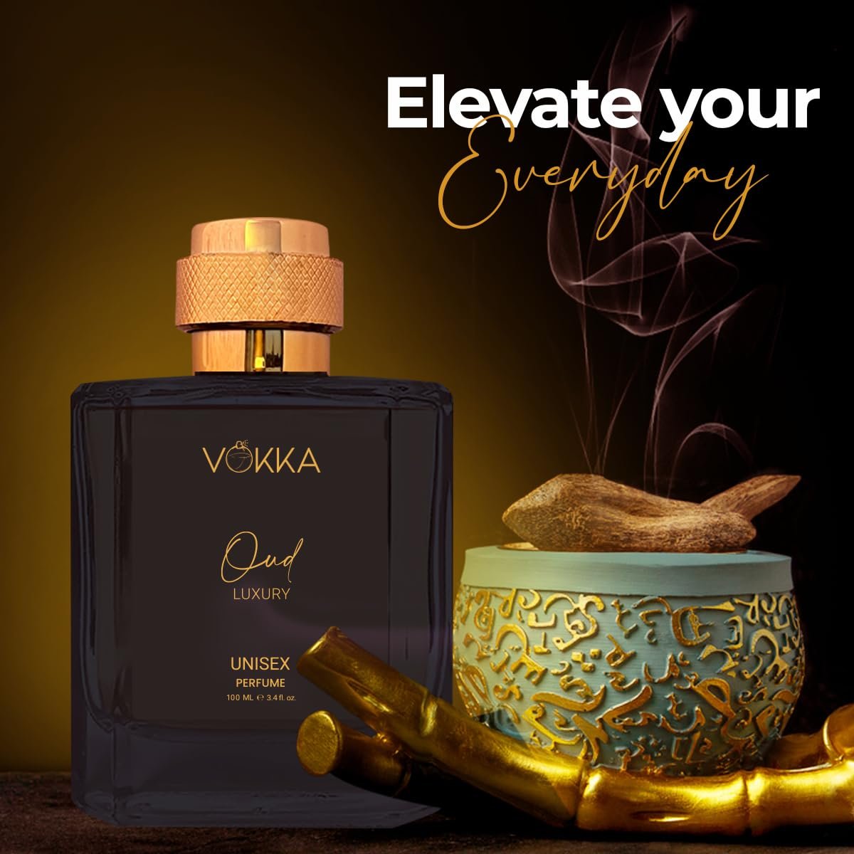 Vokka Oud 100 ml | Unisex Luxury Long Lasting Smokey Perfume For Men And Women | Woody Pleasant Scent Eau De Parfum | EDP Fragrance for Gift | Notes: Spicy Sandalwood Agarwood - Image 5