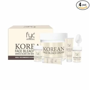 FYC PROFESSIONAL Korean Face Bleach Cream – Glass Skin Effect, Gentle Whitening & Hydrating Formula | 270g Skin Glow Cream