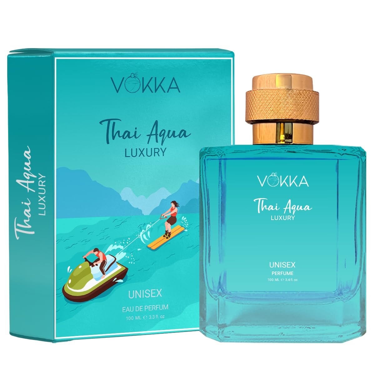 VOKKA Thai Aqua 100 ml | Unisex Luxury Long Lasting Perfume For Men And Women | Fresh Scent Eau De Parfum | EDP Fragrance for Gift | Notes: Aqua Sandalwood Patchouli