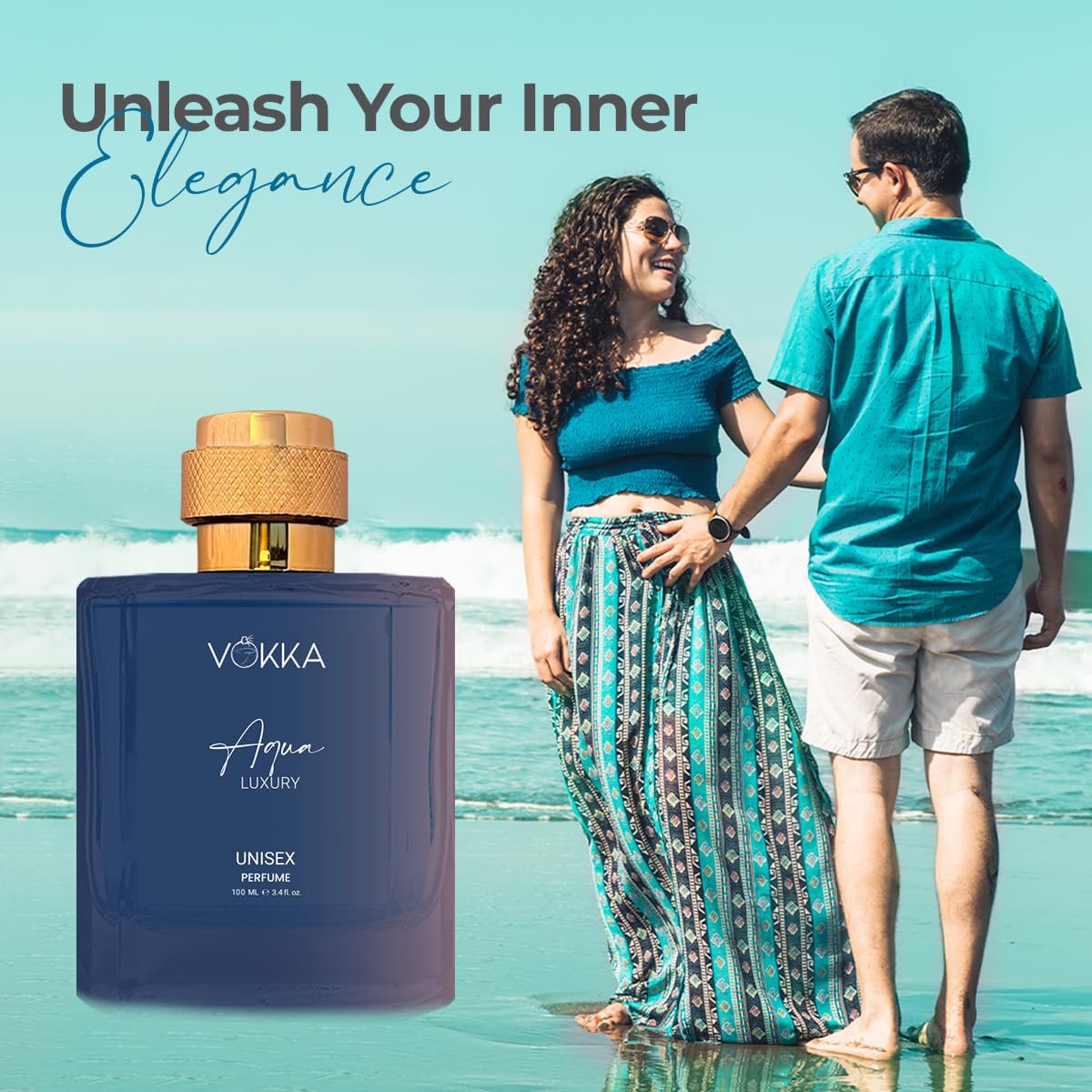 VOKKA Aqua 100 ml | Unisex Luxury Long Lasting Perfume For Men And Women | Aquatic Scent Eau De Parfum | EDP Fragrance for Gift | Notes: Aqua Woody Musky - Image 4