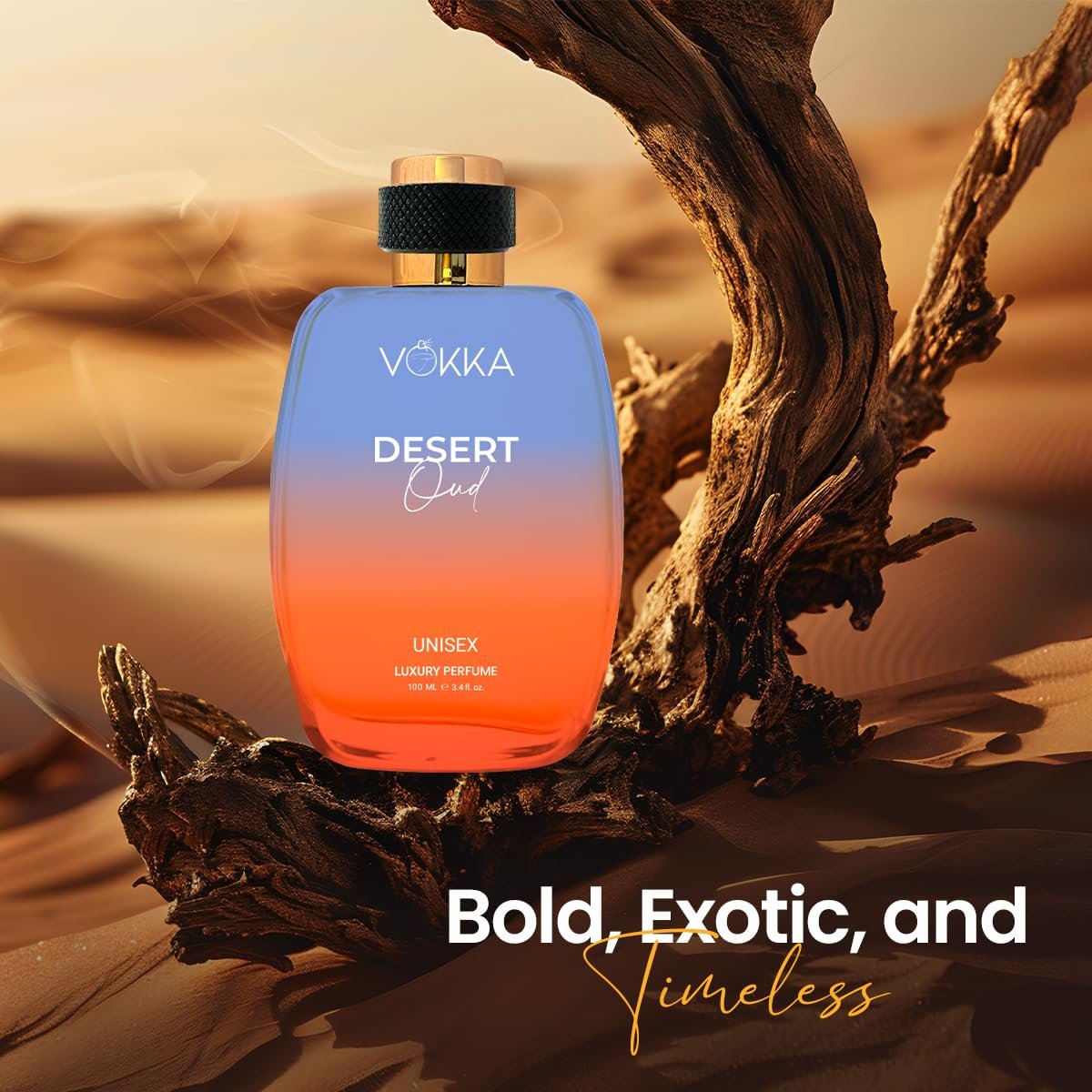 Vokka Desert Oud 100ml Perfume | Unisex Luxury Long Lasting Arabian Perfume For Men And Women | Arabic Woody Scent Eau De Parfum | EDP Fragrance for Gift | Notes: Spicy Agarwood Ambery - Image 4