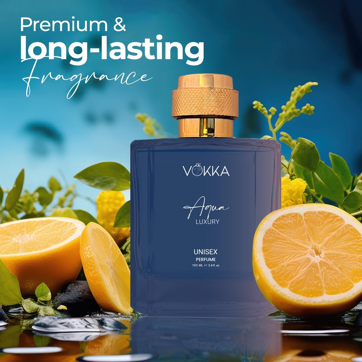 VOKKA Aqua 100 ml | Unisex Luxury Long Lasting Perfume For Men And Women | Aquatic Scent Eau De Parfum | EDP Fragrance for Gift | Notes: Aqua Woody Musky - Image 7