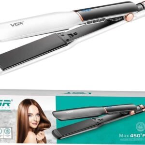 VGR V-519 Professional Hair Straightener with Slim Ceramic Plate, Adjustable Heat V-519 Hair Straightener (White)