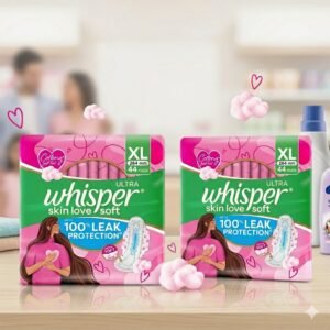 Whisper Ultra Skin Love Soft Sanitary Pads - XL (44 Count), 284mm | BUY1GET1FREE