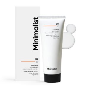 Minimalist Sunscreen SPF 60 PA ++++ | Pregnancy Safe | For Sensitive Skin | Broad Spectrum Sunscreen SPF 50+ With Potent Antioxidants &