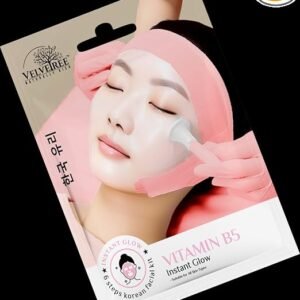 VELVETREE Vitamin B5 Instant Glow 6 Steps Korean Facial Kit – Brightening & Hydrating Face Treatment for Radiant Skin, Deep Cleansing & Moisturizing, Suitable for All Skin Types, 45g