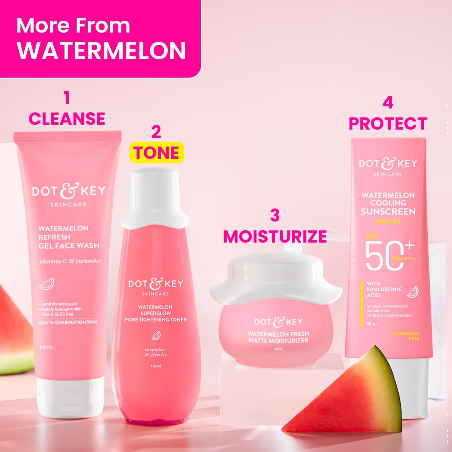 Dot & Key Watermelon SuperGlow Glycolic Face Pore Tightening Toner | for Glowing Skin | Alcohol Free, Toner for Uneven Skin Tone | For All Skin Types | 150 ml - Image 2