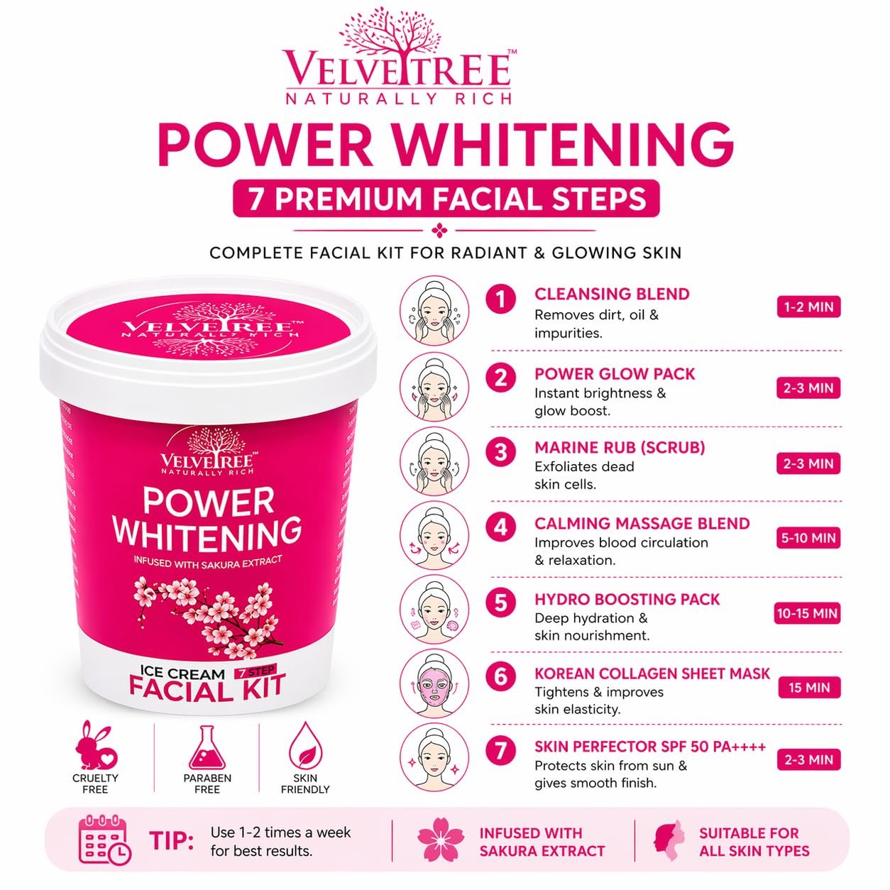 VELVETREE Power whitening Ice Cream facial kit - Image 2