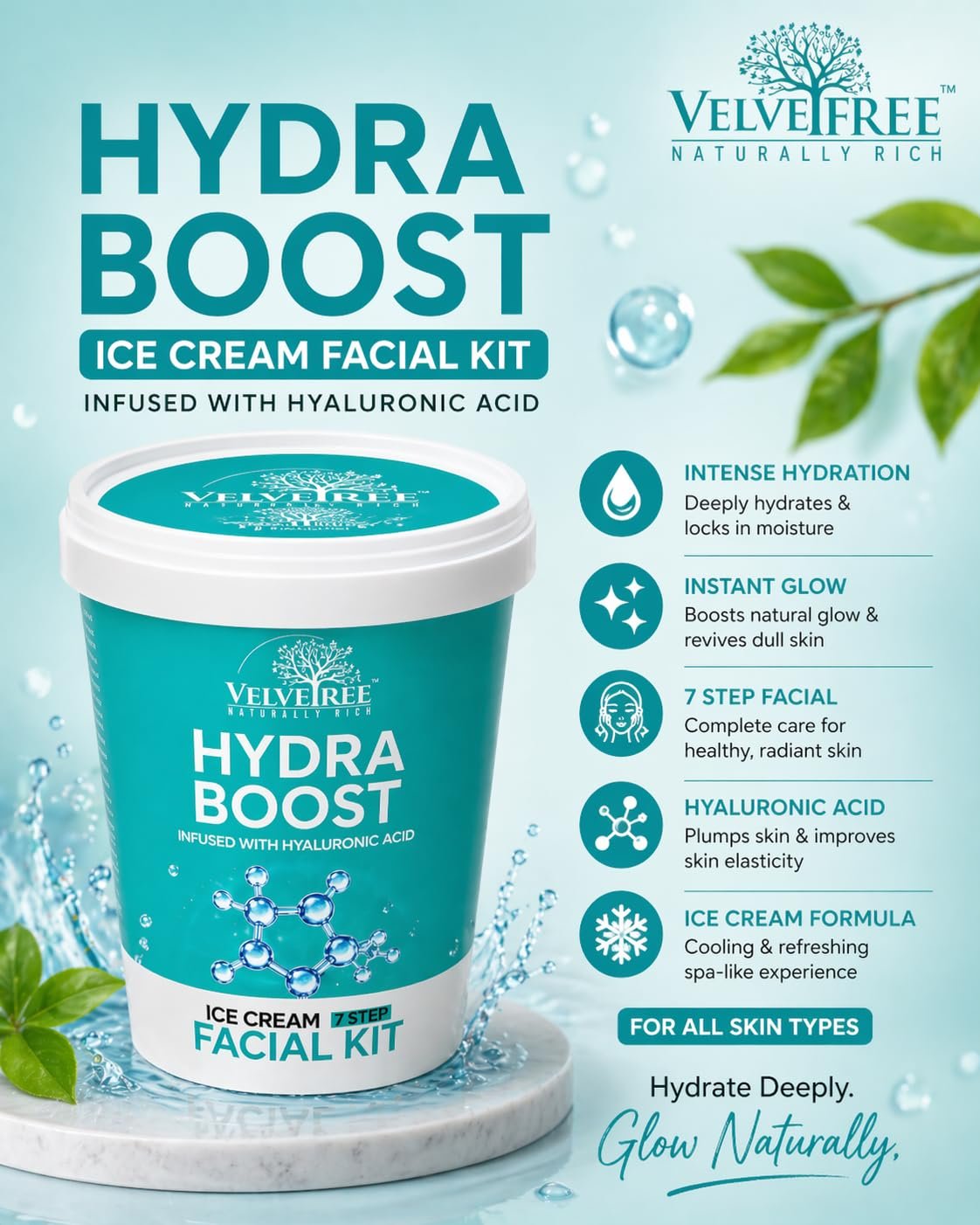VELVETREE hydra boost Ice Cream facial kit - Image 2