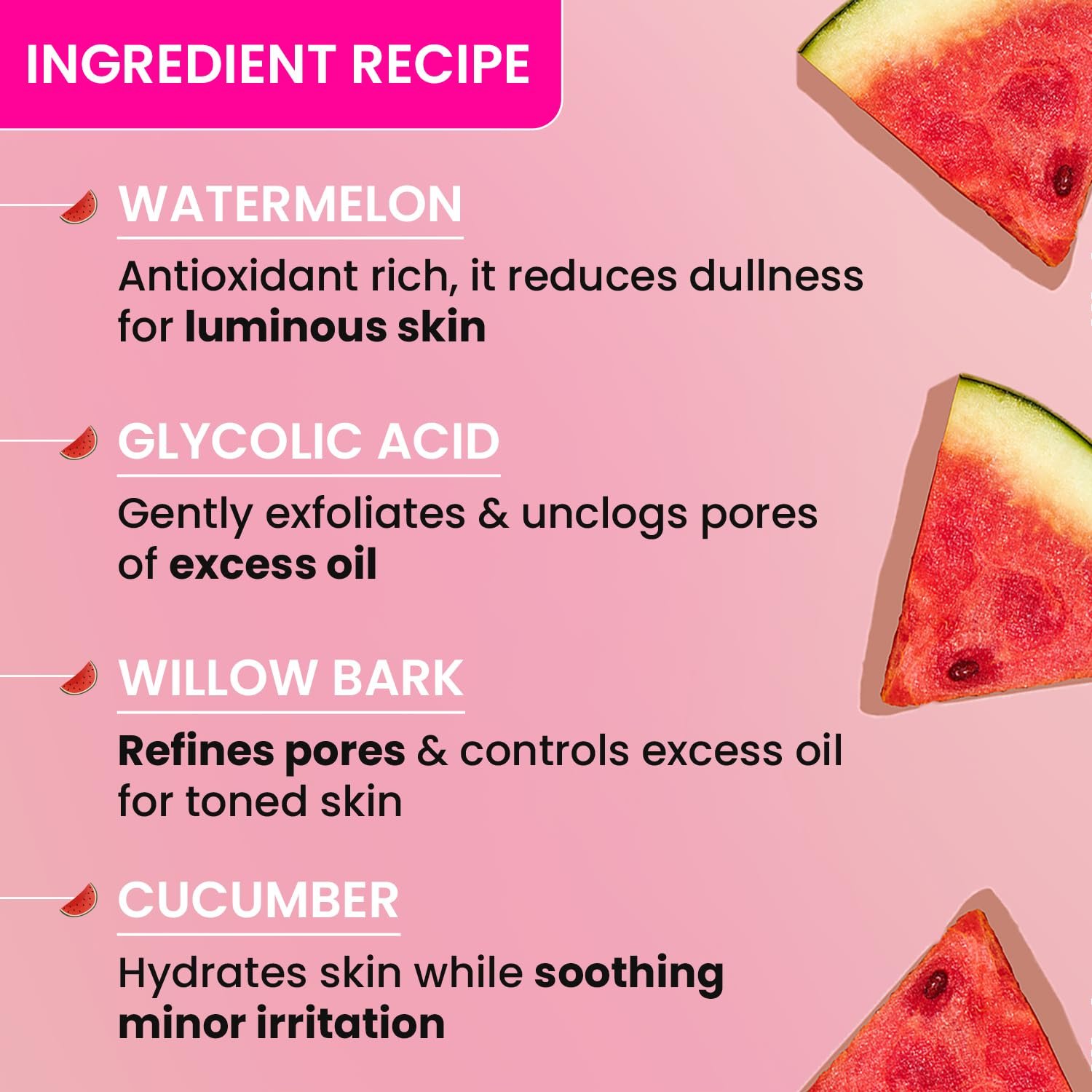 Dot & Key Watermelon SuperGlow Glycolic Face Pore Tightening Toner | for Glowing Skin | Alcohol Free, Toner for Uneven Skin Tone | For All Skin Types | 150 ml - Image 4