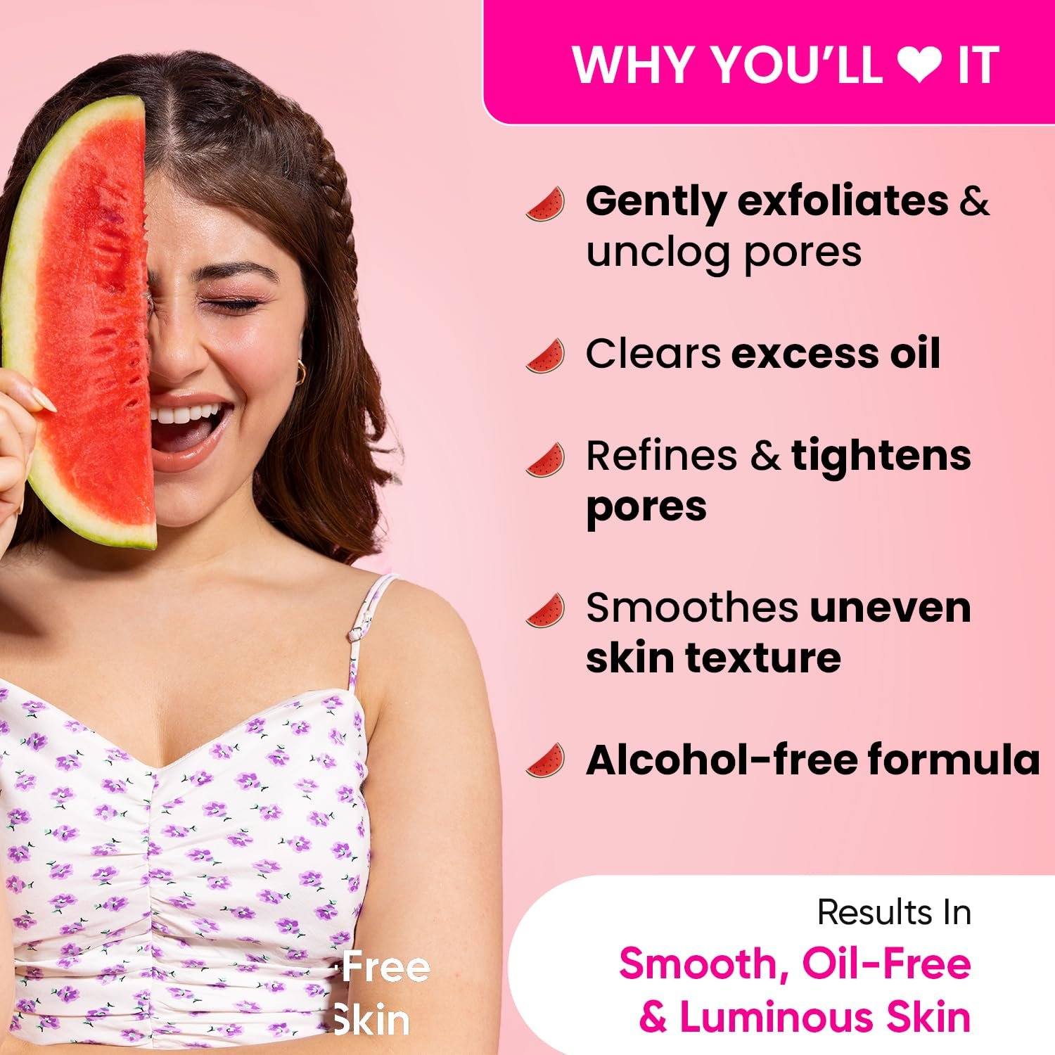 Dot & Key Watermelon SuperGlow Glycolic Face Pore Tightening Toner | for Glowing Skin | Alcohol Free, Toner for Uneven Skin Tone | For All Skin Types | 150 ml - Image 7