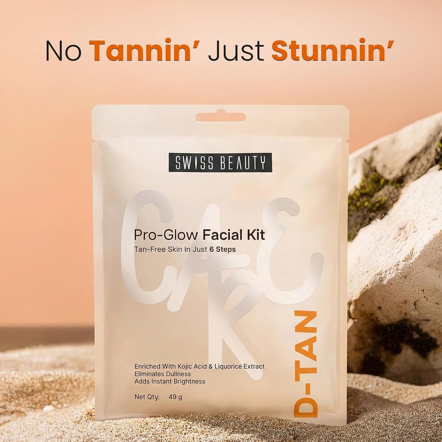 Swiss Beauty Care D-Tan Pro-Glow Facial Kit | Eliminates Tanning | Minimises Pigmentation & Uneven Skin Tone | Boosts Brightness | With Kojic Acid & Liquorice Extract | 49g - Image 6