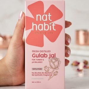 Nat Habit 100% Pure Gulab Jal - Rose Water - Toner, Face-Mist, Astringent & Face Spray - Ayurvedic, Steam-Distilled For Oil-Control, Skin Hydration