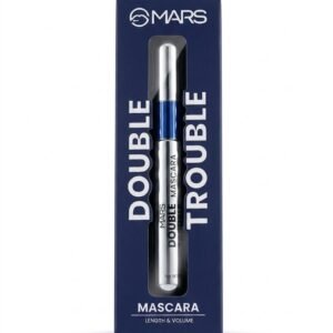 MARS Double Trouble 2-in-1 Mascara (15 ml) | Maximum Volume & Extended Length | Upto 18 Hours | Intense Jet Black | Long Lasting, Clump Free Mascara | Waterproof and Smudge-Proof