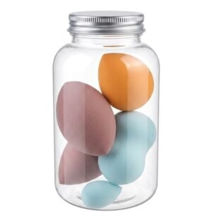 premium Beauty Blender Set with Clear Storage Jar