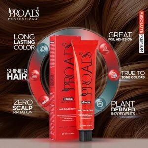 PROADS | Grey Coverage | Added Shine | Scalp Care | Low Ammonia & Low MEA | Salon Expert Formula - 100ml