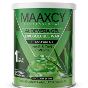 Maaxcy Professional Aloevera Gel Liposoluble Wax – Transparent Hair & Tan Remover (800ml)