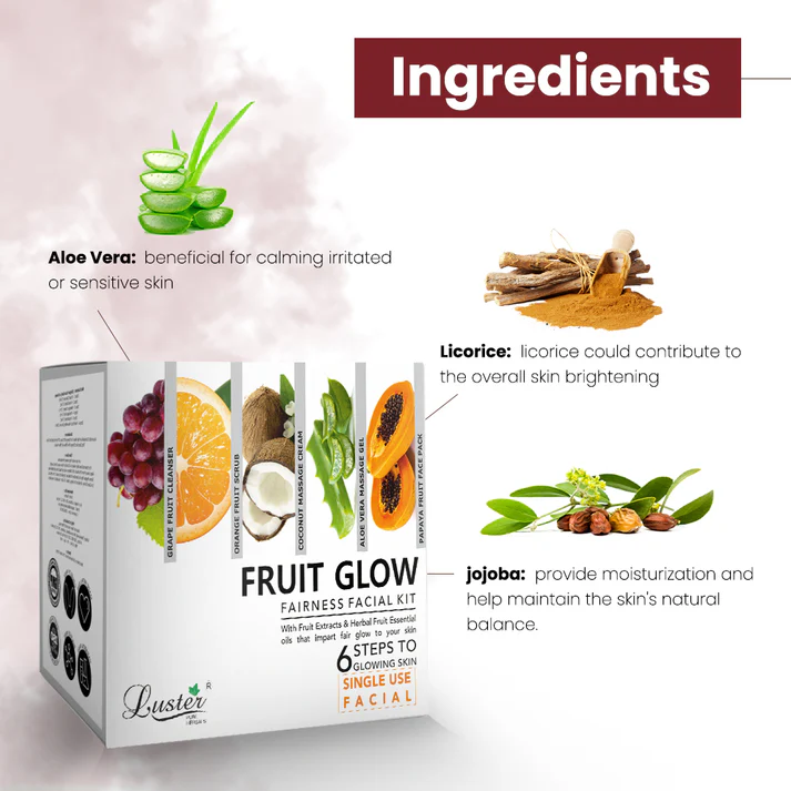 Luster Fruit Glow Fairness Facial Kit - 40g - Image 3