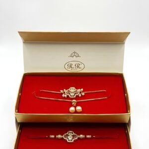 R.R. Rakhi Premium Bhaiya Bhabhi Rakhi Combo Gift Set (Set of 2)