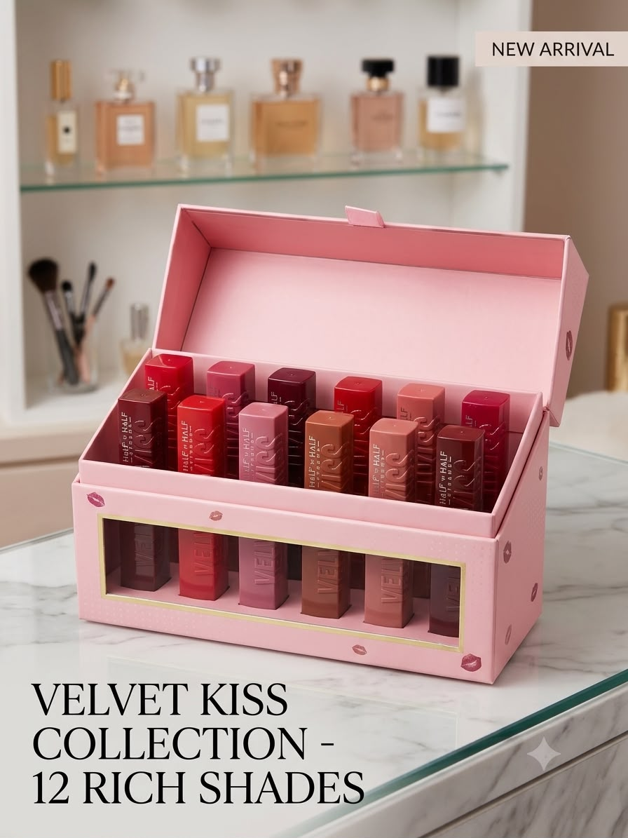 Half N Half Extreme Velvet Kiss Limited Edition Lipstick Gift Set DARK SHADES - Image 2