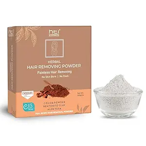 Chocolate Full Body Hair Removal Powder For Leg,10 Minute Painless Herbal Hair Removal Waxing Powder, Easy To Use At Home,Salon Like Results, Effective Hair Removal (100G)