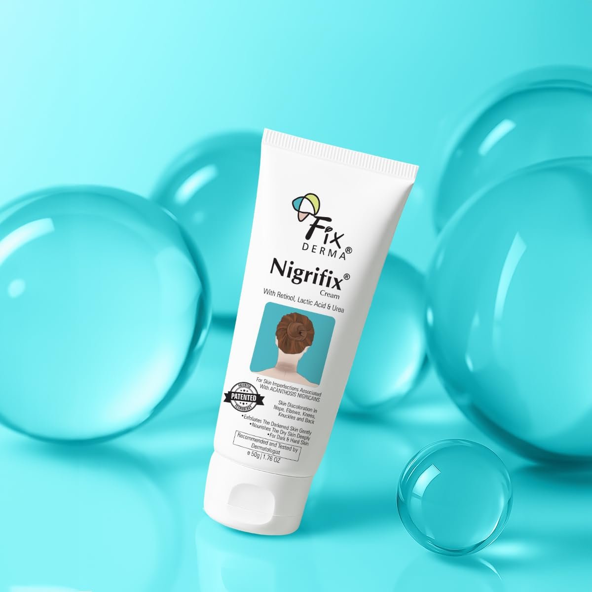 Fixderma Nigrifix Cream for Acanthosis Nigricans with Lactic Acid | Dermatologist Tested Retinol Cream | For Dark Body Parts like Neck, Ankles, Knuckles, Armpits, Thighs & Elbows | Exfoliant - 50g - Image 6