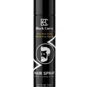 Black Curve Premium Hair Spray for Men – Strong Hold & Defined Style, Quick Dry & Non-Sticky Formula, Suitable for All Hair Types (420ml)