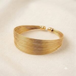 Women's Multi-Strand Gold Wire Cuff Bracelet