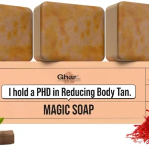 Ghar de Tan Saffron & Sandalwood Anti Tan Exfoliating Soap