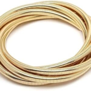 Snake Coil Bracelet for Women | 5 Layered Flexible Wraparound Fashion Cuff